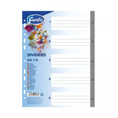INDICE FOROFIS PP NUMERICO A4 pestañas 1-5 11 tala