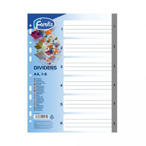 INDICE FOROFIS PP NUMERICO A4 pestañas 1-6 11 tala