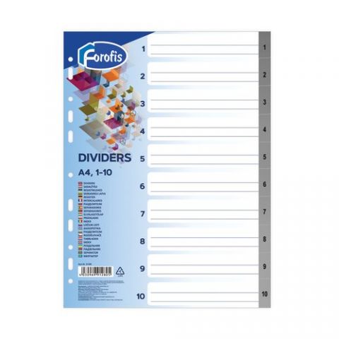 INDICE FOROFIS PP NUMERICO A4 pestañas 1-10 11 tal