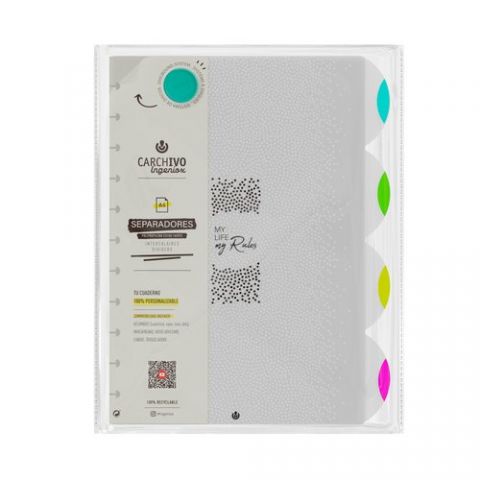 SEPARADORES CARCHIVO INGENIOX NEON PP EXTRA FUERTE