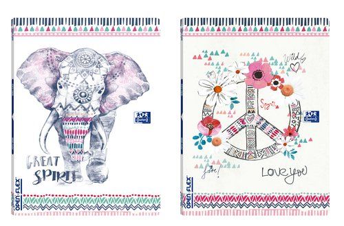 LIBRETA GRAPADA OXFORD SCHOOL OPENFLEX BOHO CHIC A
