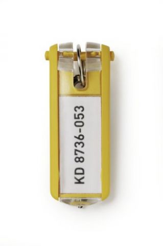 LLAVERO ETIQUETA DURABLE AMARILLO BOLSA de 6