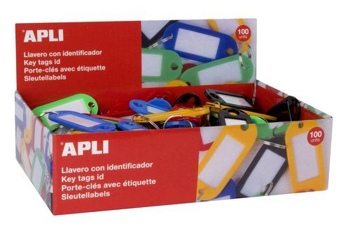 LLAVERO ETIQUETA APLI SURTIDO CAJA de 100