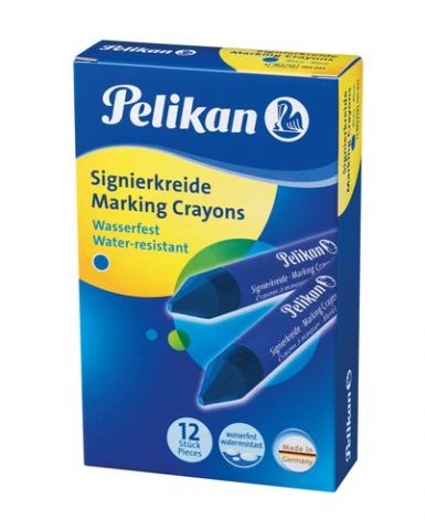CERA MARCADORA PELIKAN DURA 762 AZUL (CAJA de 12)