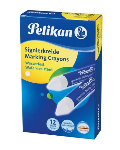 CERA MARCADORA PELIKAN DURA 762 BLANCO (CAJA de 12