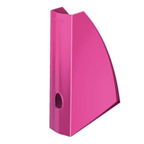 REVISTERO PLASTICO LEITZ WOW A4 60mm  FUCSIA METAL