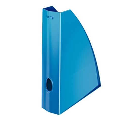 REVISTERO PLASTICO LEITZ WOW A4 60mm  AZUL METALIZ
