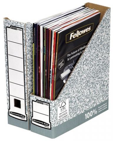 REVISTERO FELLOWES BANKERS BOX CARTON A4 GRIS