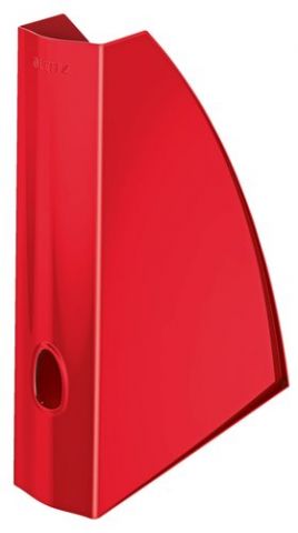 REVISTERO PLASTICO LEITZ WOW A4 60mm  ROJO METALIZ