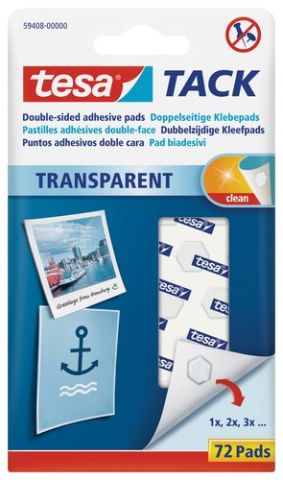 PUNTO ADHESIVO TESA TACK TRANSPARENTE 72 UNIDADES