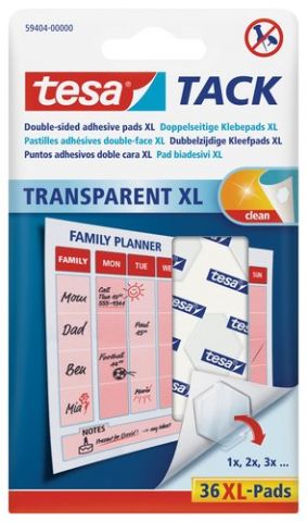PUNTO ADHESIVO TRANSPARENTE XL TESA TACK  36 UNIDA