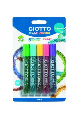 COLA GLITTER GLUE GIOTTO LAPIZ CONFETIS 5x10,5ml/g