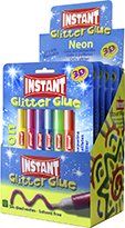 COLA GLITTER INSTANT NEON 10,5ml BLISTER DE 6