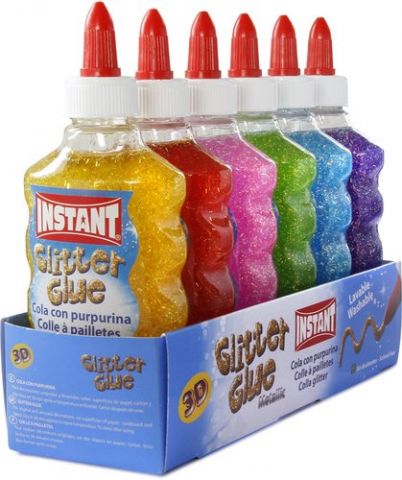 COLA GLITTER INSTANT 180ml (SURTIDO 6 colores)