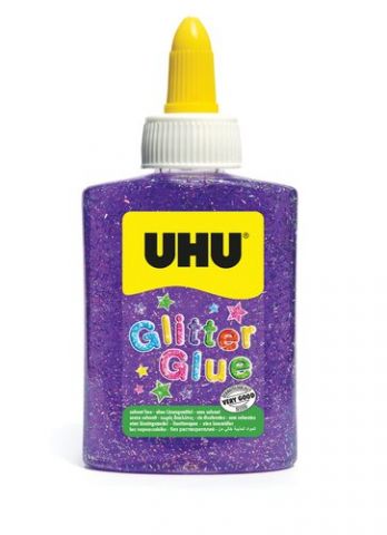 COLA GLITTER GLUE UHU BOTE de 88ml MORADO