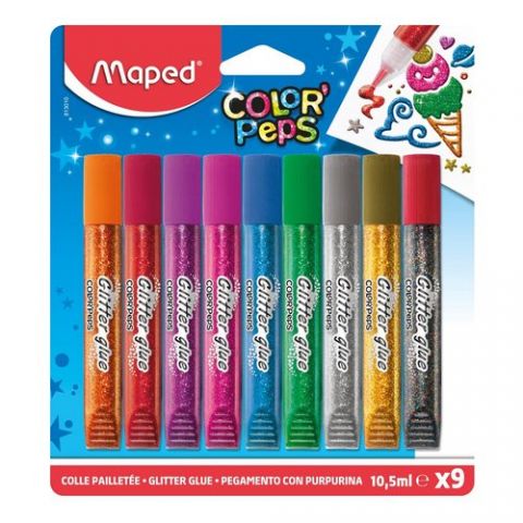 COLA GLITTER GLUE MAPED COLOR PEPS LAPIZ 9x10,5 ml