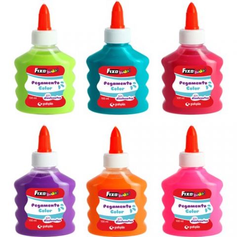 COLA FIXO KIDS COLOR 100ml EXPOSITOR DE 12