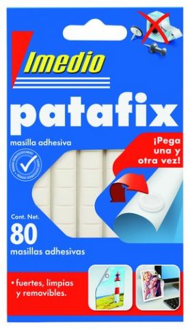 MASILLA ADHESIVA IMEDIO PATAFIX REMOVIBLE 80 Uds.