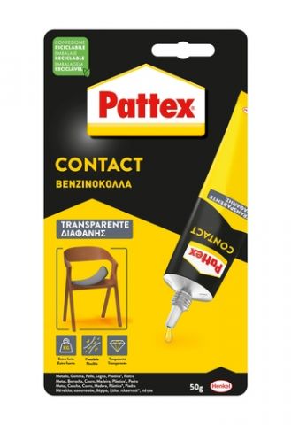 PEGAMENTO de CONTACTO PATTEX TRANSPARENTE 50g