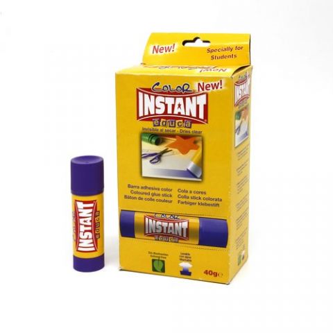 BARRA de PEGAMENTO INSTANT EDUCA COLOR 40g GRANDE