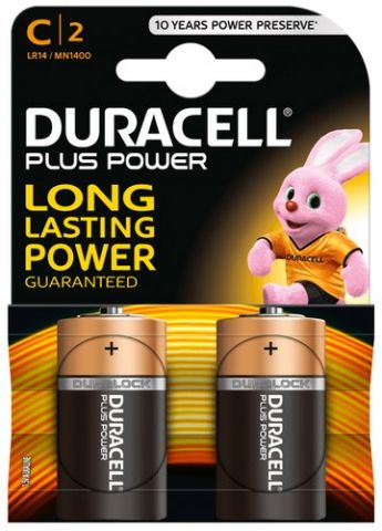 PILAS DURACELL C PLUS (MN1400-LR14) BLISTER DE 2