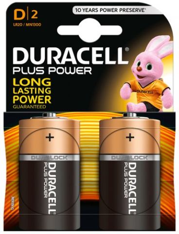 PILAS DURACELL D PLUS (MN1300-LR20) BLISTER DE 2
