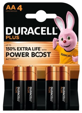 PILAS DURACELL AA PLUS (MN1500-LR06) BLISTER DE 4