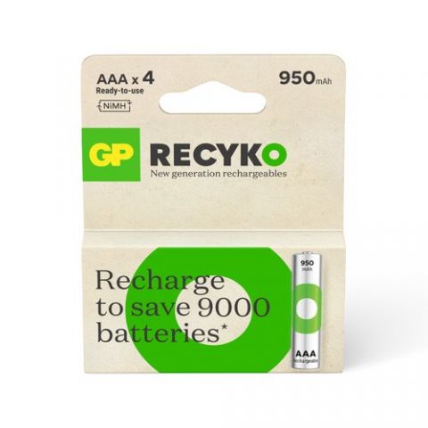 PILAS RECARGABLES GP 950 AAA 1000 mAh ALTA CAPACID