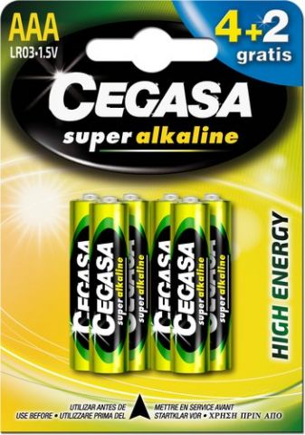 PILAS CEGASA AAA PLUS (MN2400-LR03) BLISTER DE 6 (