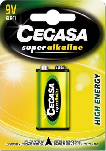 PILAS CEGASA ALCALINA 6LR61 BLISTER DE 1