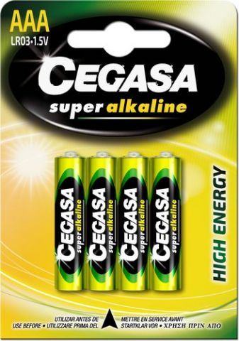 PILAS CEGASA ALCALINA LR03 BLISTER DE 4
