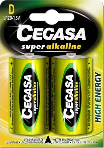 PILAS CEGASA ALCALINA LR20 BLISTER DE 2