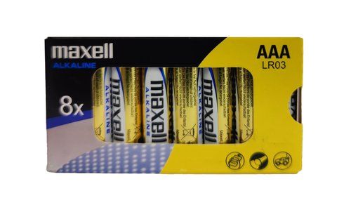 PILAS ALCALINA MAXELL LR03 CAJA DE 8 (B706)