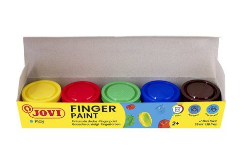 PINTURA de DEDOS JOVI  35 ml (bote) ESTUCHE de 5