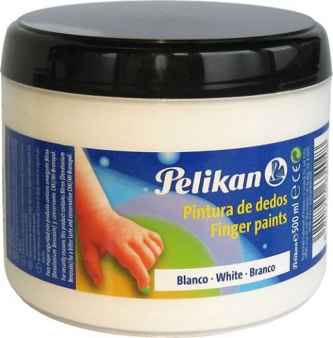 PINTURA de DEDOS PELIKAN 500 ml (bote) Nº4 BLANCO