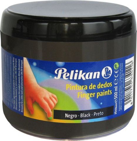 PINTURA de DEDOS PELIKAN 500 ml (bote) Nº11 NEGRO