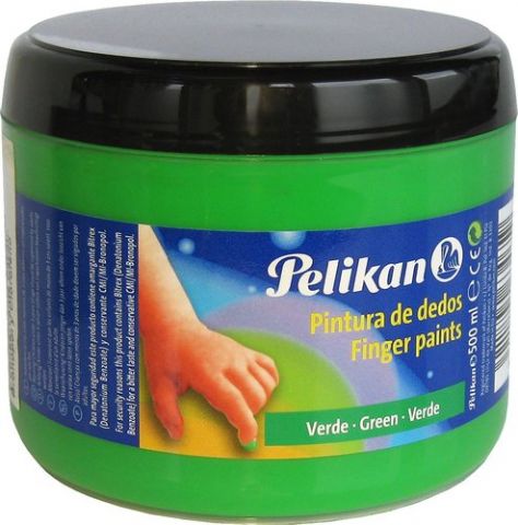 PINTURA de DEDOS PELIKAN 500 ml (bote) Nº155 VERDE