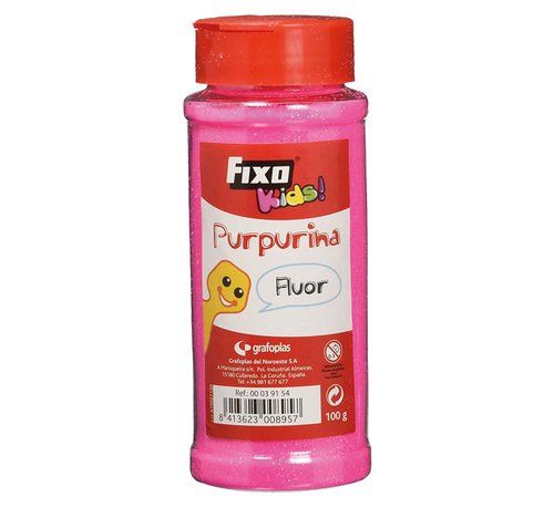PURPURINA FIXO KIDS FLUOR 100 GR. FUCSIA