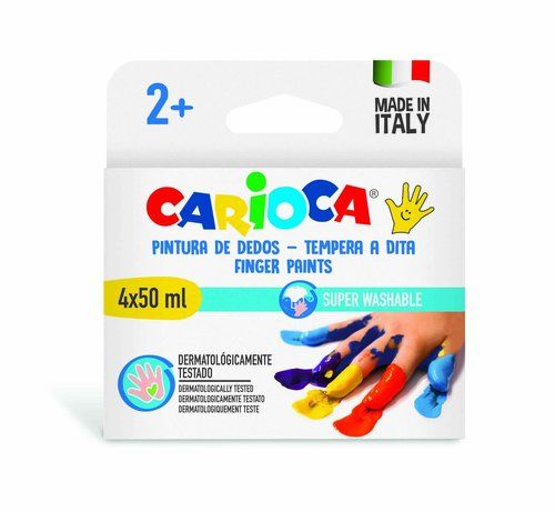 PINTURA de DEDOS CARIOCA 50 ml ESTUCHE de 4