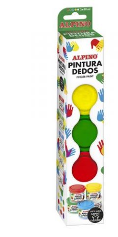 PINTURA de DEDOS ALPINO 40ml ESTUCHE DE 5