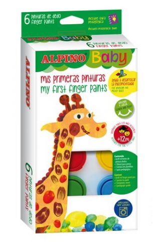 PINTURA de DEDOS ALPINO BABY 40ml ESTUCHE DE 6