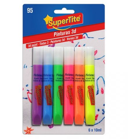 PINTURA 3D SUPERTITE 10ml BLISTER DE 6 UNIDADES