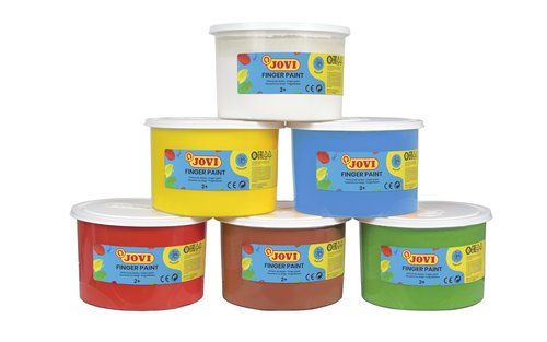 PINTURA de DEDOS JOVI 500 ml (bote)  ESTUCHE de 6