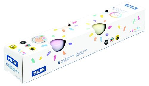 PINTURA de DEDOS MILAN 40 ml COLORES PASTEL CAJA d