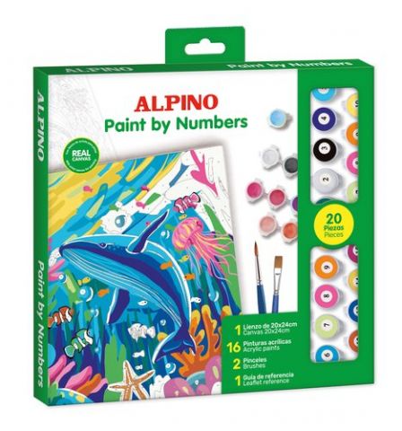 PINTURA ACRILICA ALPINO PINTA POR NUMEROS OCEAN