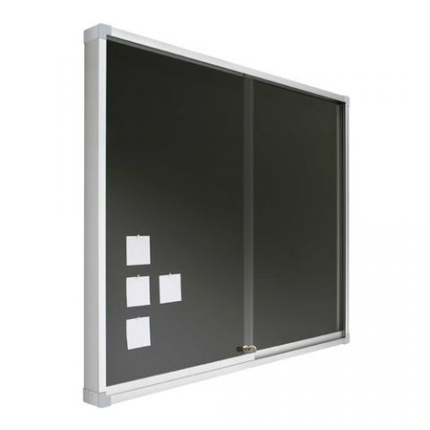 VITRINA ANUNC. CORCHO TAPIZ. AZUL 80X100