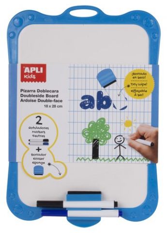 PIZARRA BLANCA APLI 18x28 cm (incluye borrador y d