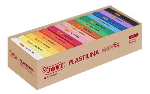 PLASTILINA JOVI 72 PASTILLA 350 gr. SURTIDO CAJA D