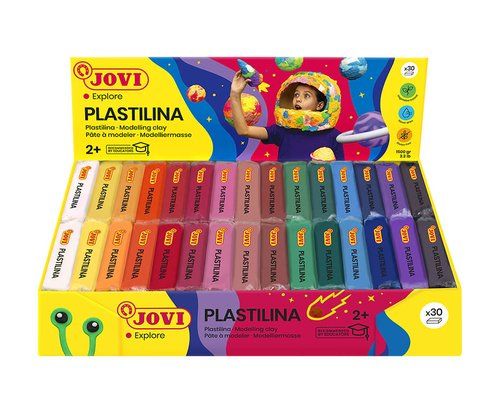 PLASTILINA JOVI 70 PASTILLA 50 gr. SURTIDO CAJA DE