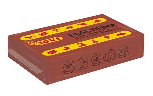 PLASTILINA JOVI 70 PASTILLA 50 gr. MARRON CAJA DE